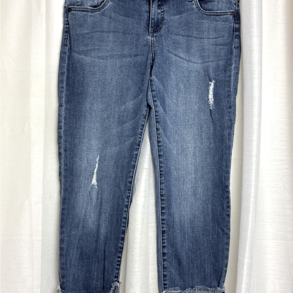 Kut from the Kloth Boyfriend Distressed Ankle Cropped Jeans